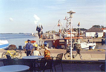 Le port de pêche de Vitte, île de Hiddensee,  côt de l'île de Rgen